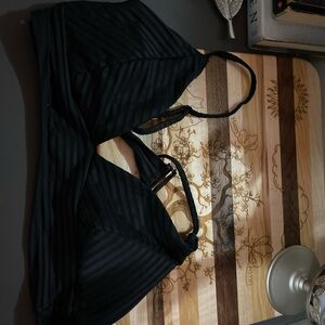 Black Striped Women's Bralette